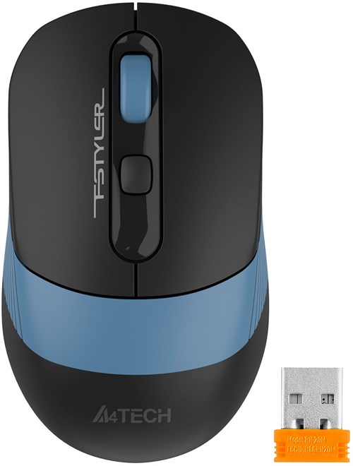 Мышь A4Tech Fstyler FB10CS черный/синий оптическая 2000dpi silent беспров. BT/Radio USB 4but (FB10CS FB10CS USB ASH BLUE