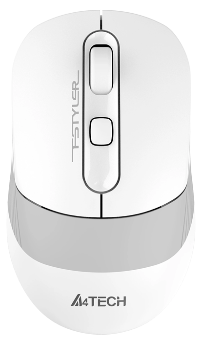 Мышь A4Tech Fstyler FB10C белый/серый оптическая 2000dpi беспров. BT/Radio USB 4but (FB10C GRAYISH W FB10C GRAYISH WHITE