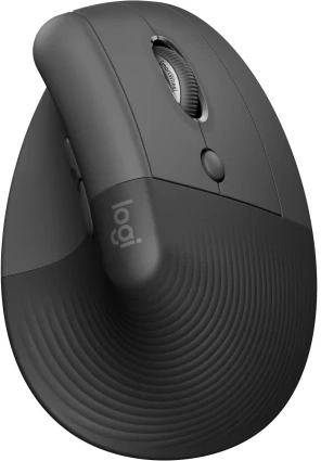 Мышь Logitech Lift графитовый оптическая 4000dpi silent беспров. BT/Radio USB для ноутбука 5but (910 910-006485