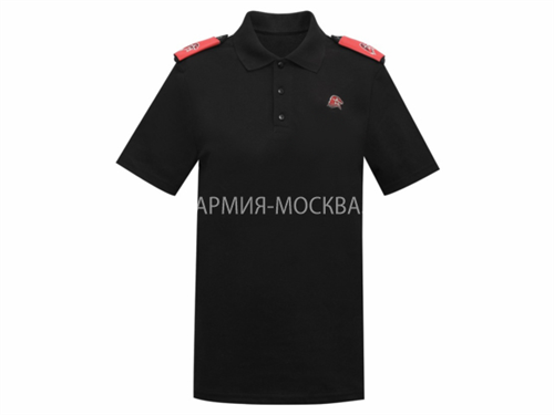 Рубашка-поло Юнармия. Короткий рукав. Черный UNAR-0004