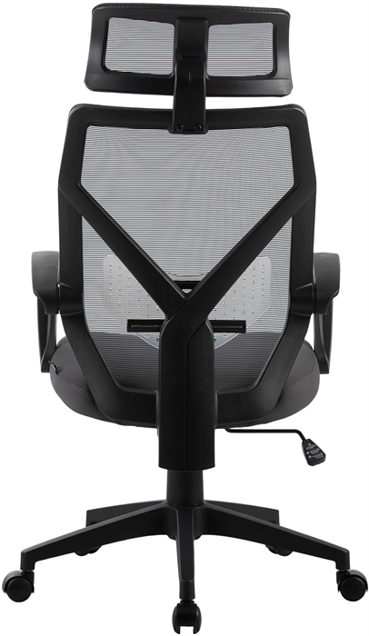 Кресло Cactus CS-MC414-GY черный/серый сетка/ткань с подголов. крестов. пластик пластик черный CS-MC414-GY