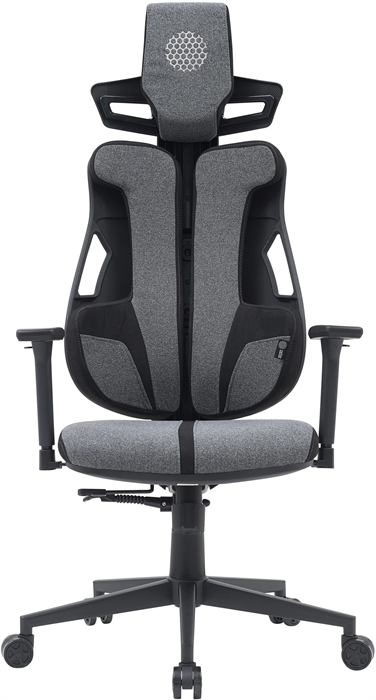 Кресло Cactus CS-CHR-DUO-GYBK серый/черный с подголов. крестов. сталь пластик черный CS-CHR-DUO-GYBK