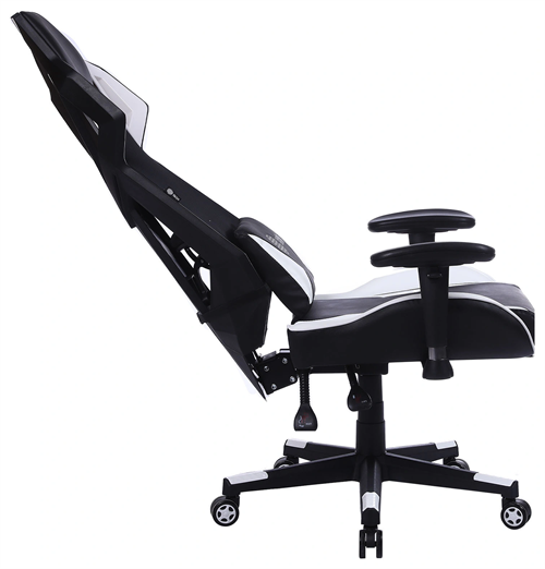 Кресло игровое Cactus CS-CHR-090BLW черный/белый экокожа/сетка крестов. нейлон CS-CHR-090BLW