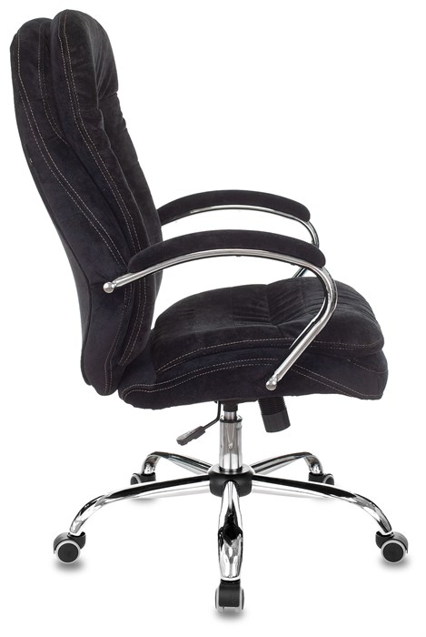 Кресло руководителя Бюрократ T-9950SL Fabric черный Light-20 крестов. металл хром T-9950SL/LT-20