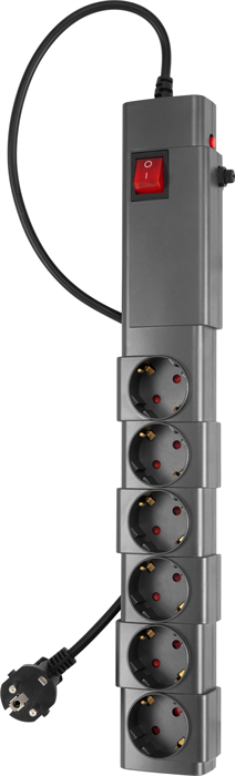Сетевой фильтр Buro 600SPro-16-3-G 3м (6 розеток) графитовый (коробка) 600SPRO-16-3-G