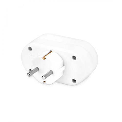Сетевой разветвитель Buro BU-PS2G-W (2 розетки) белый (пакет ПЭ) BU-PS2G-W