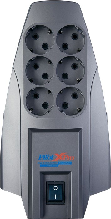 Сетевой фильтр Pilot X-Pro 7м (6 розеток) серый (коробка) 055