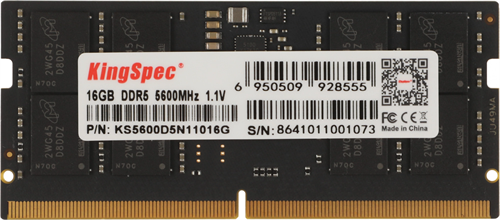 Память DDR5 16GB 5600MHz Kingspec KS5600D5N11016G RTL PC5-44800 CL40 SO-DIMM 288-pin 1.1В single ran KS5600D5N11016G