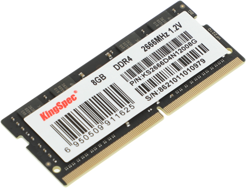 Память DDR4 8GB 2666MHz Kingspec KS2666D4N12008G RTL PC4-21300 SO-DIMM 260-pin 1.2В single rank Ret KS2666D4N12008G
