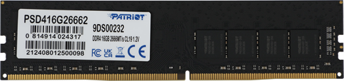 Память DDR4 16GB 2666MHz Patriot PSD416G26662 Signature RTL PC4-21300 CL19 DIMM 288-pin 1.2В single  PSD416G26662