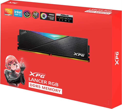 Память DDR5 2x16GB 6400MHz A-Data AX5U6400C3216G-DCLARBK XPG Lancer RGB RTL Gaming PC5-51200 CL32 DI AX5U6400C3216G-DCLARBK