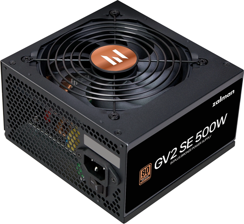 Блок питания Zalman ATX 500W ZM500-GV2SE 80+ bronze (20+4pin) 120mm fan 6xSATA RTL ZM500-GV2SE