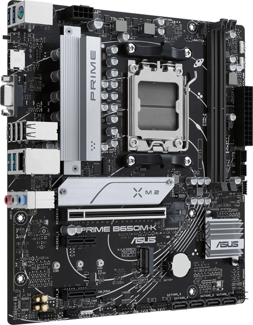 Материнская плата Asus PRIME B650M-K Socket AM5 AMD B650 2xDDR5 mATX AC`97 8ch(7.1) 2.5Gg RAID+VGA+H PRIME B650M-K