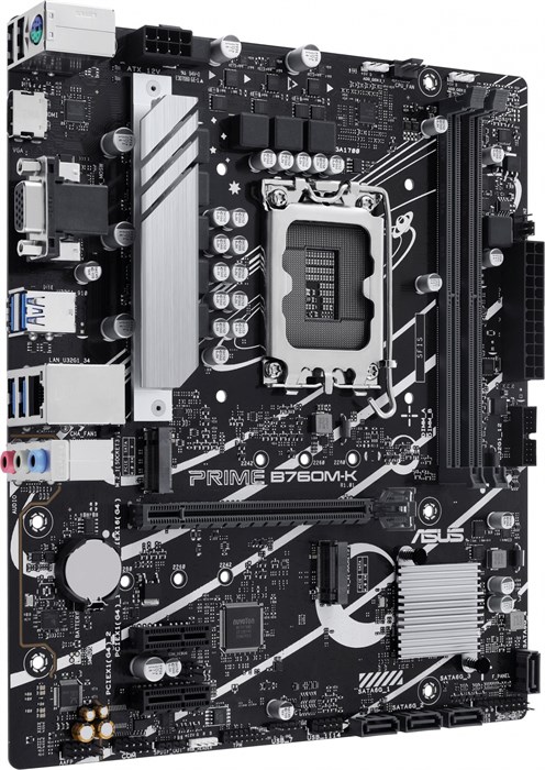 Материнская плата Asus PRIME B760M-K Soc-1700 Intel B760 2xDDR5 mATX AC`97 8ch(7.1) GbLAN RAID+VGA+H PRIME B760M-K