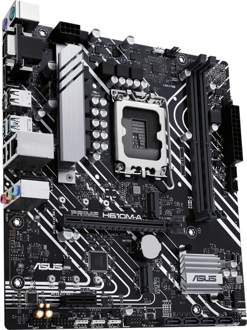 Материнская плата Asus PRIME H610M-A-CSM Soc-1700 Intel H610 2xDDR5 mATX AC`97 8ch(7.1) GbLAN+VGA+HD PRIME H610M-A-CSM