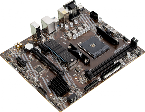 Материнская плата MSI A520M PRO Soc-AM4 AMD A520 2xDDR4 mATX AC`97 8ch(7.1) GbLAN RAID+VGA+HDMI+DP A520M PRO