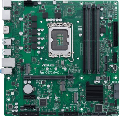 Материнская плата Asus PRO Q670M-C-CSM Soc-1700 Intel Q670 4xDDR5 mATX AC`97 8ch(7.1) GbLAN RAID+HDM PRO Q670M-C-CSM
