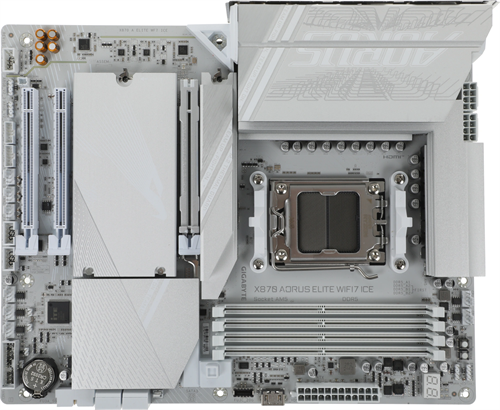 Материнская плата Gigabyte X870 AORUS ELITE WIFI7 ICE Socket AM5 AMD X870 4xDDR5 ATX AC`97 8ch(7.1)  X870 A ELITE WF7 ICE