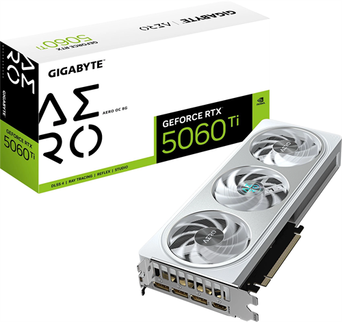 Видеокарта Gigabyte PCI-E 5.0 GV-N506TAERO OC-8GD 1.0 NVIDIA GeForce RTX 5060TI 8Gb 128bit GDDR7 257 GV-N506TAERO OC-8GD