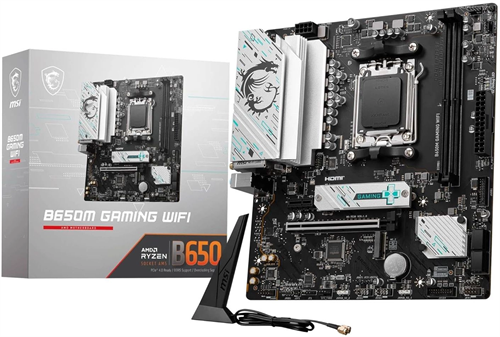 Материнская плата MSI B650M GAMING WIFI Socket AM5 AMD B650 2xDDR5 mATX AC`97 8ch(7.1) 2.5Gg RAID+VG B650M GAMING WIFI