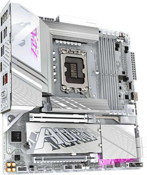 Материнская плата Gigabyte Z890M AORUS ELITE WIFI7 ICE Soc-1851 Intel Z890 4xDDR5 mATX AC`97 8ch(7.1 Z890M A ELITE WF7 ICE