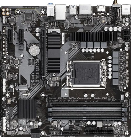 Материнская плата Gigabyte B760M DS3H AX DDR4 Soc-1700 Intel B760 4xDDR4 mATX AC`97 8ch(7.1) 2.5Gg R B760M DS3H AX DDR4