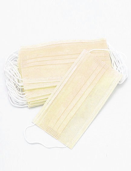 Маска медицинская 3-х слойная желтая B542