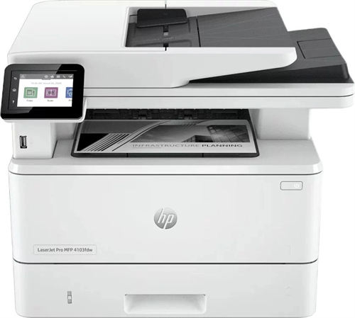 МФУ лазерный HP LaserJet Pro 4103fdw (2Z629A) A4 Duplex Net WiFi белый 2Z629A