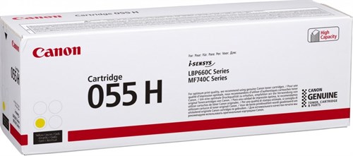 Картридж лазерный Canon 055HY 3017C002/004 желтый бар.в компл. (5900стр.) для Canon LBP663Cdw/LBP664 3017C002/004