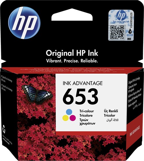 Картридж струйный HP 653 3YM74AE многоцветный печ.гол.в компл. (200стр.) (5мл) для HP DeskJet Plus I 3YM74AE