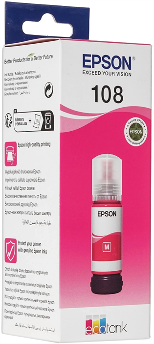 Чернила Epson 108 C13T09C34A пурпурный 70мл для Epson L8050/L18050 C13T09C34A