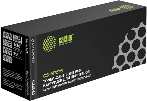 Картридж лазерный Cactus CS-EP27S EP-27 черный (2500стр.) для Canon LBP3200/MF3220/3110/3200/5600 CS-EP27S
