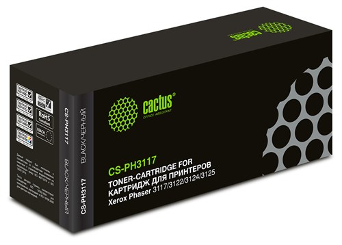 Картридж лазерный Cactus CS-PH3117 106R01159 черный (3000стр.) для Xerox Phaser 3117/3122/3124/3125 CS-PH3117