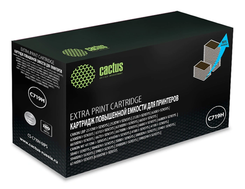 Картридж лазерный Cactus CS-C719H-MPS 719HX черный (8000стр.) для Canon 5980/6180/411/416/418/419/59 CS-C719H-MPS