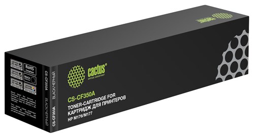 Картридж лазерный Cactus CS-CF350A CF350A черный (1300стр.) для HP Color LaserJet M176/M177 CS-CF350A