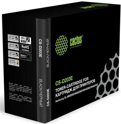 Картридж лазерный Cactus CS-D203E MLT-D203E черный (10000стр.) для Samsung SL-M3820D/M3820ND/M4020ND CS-D203E