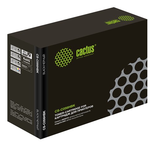 Картридж лазерный Cactus CS-C056HBK 056 H черный (21000стр.) для Canon imageCLASS LBP320 Series/540  CS-C056HBK
