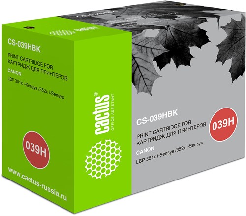 Картридж лазерный Cactus CS-039HBK 039 H черный (25000стр.) для Canon LBP 351x i-Sensys /352x i-Sens CS-039HBK