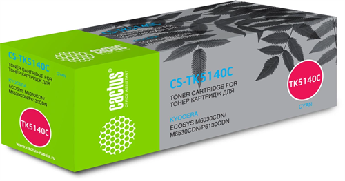 Картридж лазерный Cactus CS-TK5140C TK-5140C голубой (5000стр.) для Kyocera Ecosys M6030cdn/M6530cdn CS-TK5140C