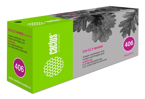 Картридж лазерный Cactus CS-CLT-M406S CLT-M406S пурпурный (1000стр.) для Samsung CLP-360/365/CLX-330 CS-CLT-M406S