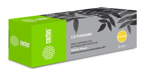 Картридж лазерный Cactus CS-PH6500BK 106R01604 черный (3000стр.) для Xerox Phaser 6500/WorkCentre 65 CS-PH6500BK