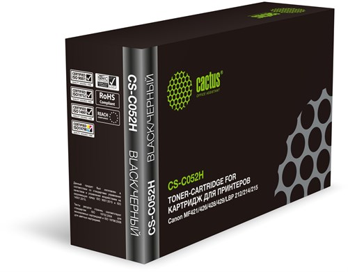 Картридж лазерный Cactus CS-C052H 052H черный (9200стр.) для Canon MF421/426/428/429/LBP 212/214/215 CS-C052H