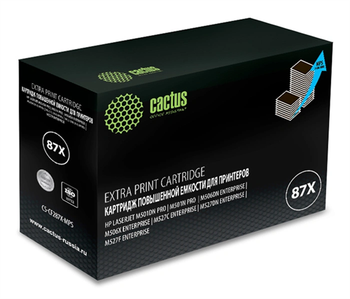 Картридж лазерный Cactus CS-CF287X-MPS CF287XX черный (24000стр.) для HP LJ M506dn/M506n/M506x CS-CF287X-MPS