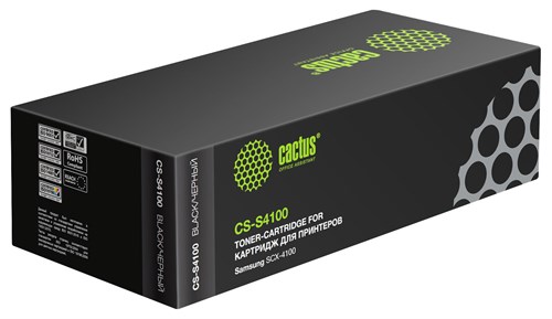 Картридж лазерный Cactus CS-S4100 SCX-4100D3 черный (3000стр.) для Samsung SCX-4100 с чипом CS-S4100