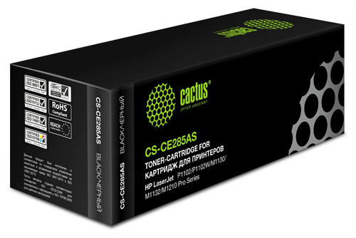 Картридж лазерный Cactus CS-CE285AS CE285A черный (1600стр.) для HP LJ P1102/P1102W/M1130/M1132 CS-CE285AS