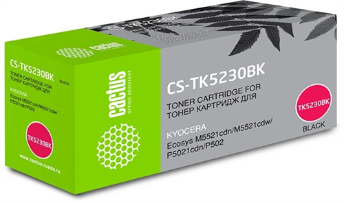 Картридж лазерный Cactus CS-TK5230BK TK-5230BK черный (2600стр.) для Kyocera Ecosys M5521cdn/M5521cd CS-TK5230BK