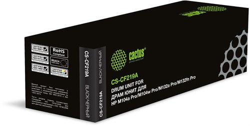 Блок фотобарабана Cactus CS-CF219A CF219A черный ч/б:12000стр. для M104a Pro/M104w Pro/M132a Pro/M13 CS-CF219A