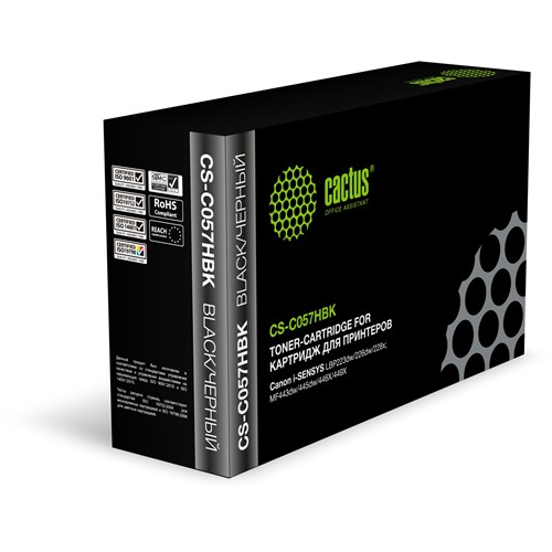 Картридж лазерный Cactus CS-C057HBK 057 H черный (10000стр.) для Canon i-SENSYS LBP228x/LBP226dw/LBP CS-C057HBK