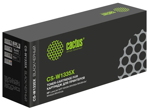 Картридж лазерный Cactus CS-W1335X W1335X черный (13700стр.) для HP LJ MFP M438n/M438dn/M438nda/M442 CS-W1335X