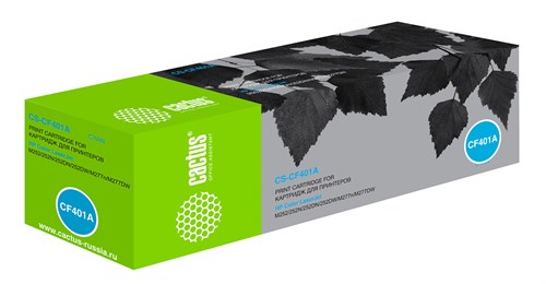 Картридж лазерный Cactus CS-CF401A CF401A голубой (1400стр.) для HP CLJ M252/252N/252DN/252DW/M277n/ CS-CF401A